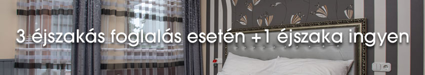 3 éjszakás foglalás esetén +1 éjszaka ingyen